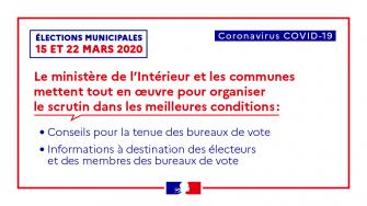 Elections municipales dimanche 15 mars 2020 – Pour voter les bons gestes à adopter