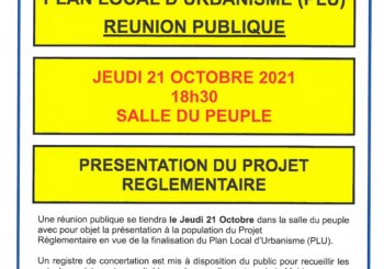 RÉUNION PUBLIQUE PLU