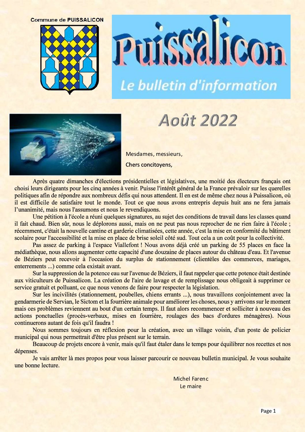 Bulletin municipal – Aout 2022