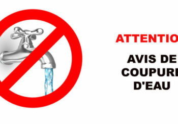 Coupure d’eau le mardi 29 et mercredi 30 octobre 2024 de 09H00 à 17H00