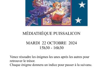 Médiathèque de Puissalicon – chasse au trésor, d’après l’univers de la BD