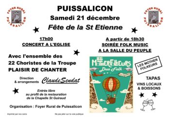 Fête de la St Etienne par le Foyer Rural de Puissalicon