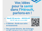 ACCÈS AUX SOINS, AUTONOMIE – LA SANTÉ, PARLONS-EN !  PARTICIPEZ À LA RÉUNION PUBLIQUE À MAGALAS, LE 28 JANVIER