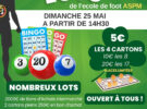 Loto de l’école de foot de l’ASPM le dimanche 25 mai 2025 à 14H30 au gymnase coste rouge à Magalas