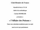 Club histoire de France – mardi 06 mai 2025 à 17H30