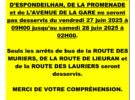 Interdiction de stationner « rue de la Promenade » et changement des arrêts de bus à l’occasion de la kermesse de l’école le vendredi 27 juin 2025.