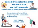 Forum des associations le samedi 06 septembre 2025 de 09H à 12H sur la Promenade.