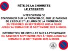 Interdiction de circuler et de stationner « rue de la Promenade » et changement des arrêts de bus à l’occasion de la fête de la chouette le samedi 27 septembre 2025.