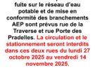 Information travaux de la régie eau et assainissement de la Communauté de Communes Les Avant-Monts