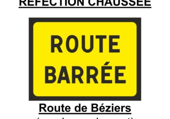 Route barrée pont de Canet le lundi 13 octobre 2025 de 09H00 à 16H00.