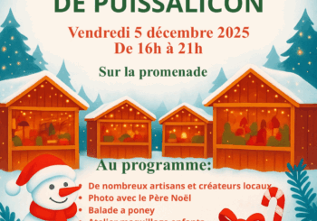 Marché de Noël de l’Amicale de l’Ecole de Puissalicon le vendredi 05 décembre 2025