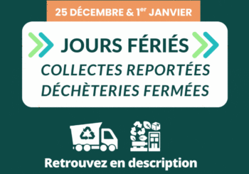 SICTOM Pézenas-Agde – information jours fériés de fin d&rsquo;année 2025