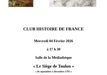Nouvelle rencontre du Club d&rsquo;Histoire de France, le mercredi 4 février à 17h30
