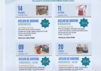 NOUVEAU A LA MEDIATHEQUE : ATELIERS COUTURE