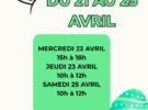 HORAIRES DE LA MEDIATHEQUE DU 21 AU 25 AVRIL