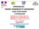 Prochaine permanence France Vignobles et Languedoc le mercredi 13 mai 2026 de 09H00 à 12H00.