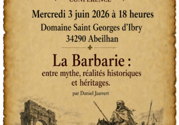Conférence sur « La barbarie » par le Club d&rsquo;Histoire de France, le mercredi 3 juin à 18h