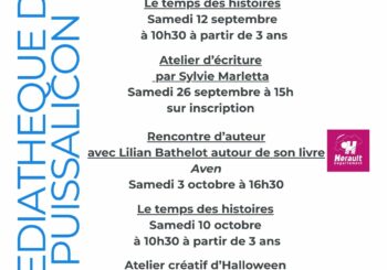 Programme de la médiathèque de septembre à octobre 2026
