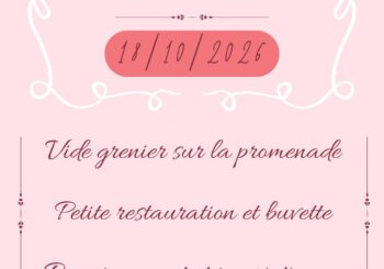 Vide grenier de la gymnastique volontaire pour Octobre rose, le dimanche 18 octobre 2026